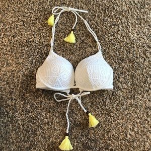 White Victorias secret push up swim top